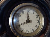 Vintage Anker Horse Running Copper Toned Ceramic Animal Sculpture Clock Made in Germany - Repaired Mane