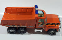 Nylint Highway Department Dump Truck Orange Pressed Steel 17" Long Die Cast Toy Car Vehicle