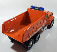 Nylint Highway Department Dump Truck Orange Pressed Steel 17" Long Die Cast Toy Car Vehicle