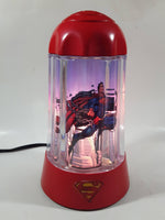 2003 Rabbit Tanaka DC Comics Super-Man Red 9 3/4" Tall Rotating Turning Motion Lamp Light