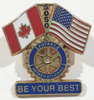 Rotary International District 5050 Be Your Best 7/8" x 1 1/8" Enamel Metal Lapel Pin