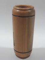 David Barclay Sunfox 5" Tall Wood Plant and Bird Engraved Ornament