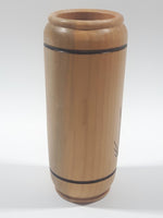 David Barclay Sunfox 5" Tall Wood Plant and Bird Engraved Ornament