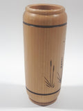 David Barclay Sunfox 5" Tall Wood Plant and Bird Engraved Ornament