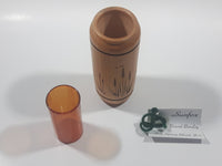 David Barclay Sunfox 5" Tall Wood Plant and Bird Engraved Ornament