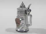 Columbia Icefields Canada 2 1/4" Tall Silver Tone Metal Miniature Stein With Lid