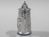 Columbia Icefields Canada 2 1/4" Tall Silver Tone Metal Miniature Stein With Lid