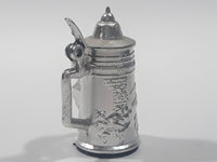 Columbia Icefields Canada 2 1/4" Tall Silver Tone Metal Miniature Stein With Lid