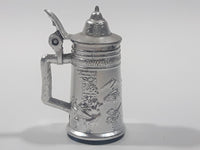 Columbia Icefields Canada 2 1/4" Tall Silver Tone Metal Miniature Stein With Lid