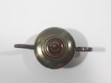 Vintage Teapot Kettle with Removable Lid Brass and Copper 1 1/2" Tall Miniature Dollhouse Size Furniture 75651 Made in England