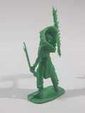 Green Indian Native Chief 2 3/4" Tall Plastic Toy Figure