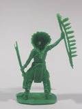 Green Indian Native Chief 2 3/4" Tall Plastic Toy Figure