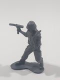 Grey Army Military Soldier 2" Tall Plastic Toy Figure