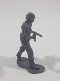 Grey Army Military Soldier 2" Tall Plastic Toy Figure