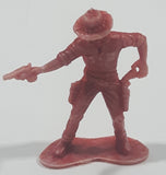 Red Cowboy 1 7/8" Tall Plastic Toy Figure