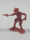 Red Cowboy 1 7/8" Tall Plastic Toy Figure