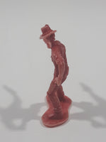 Red Cowboy 1 7/8" Tall Plastic Toy Figure