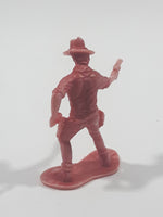 Red Cowboy 1 7/8" Tall Plastic Toy Figure