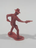 Red Cowboy 1 7/8" Tall Plastic Toy Figure