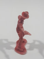 Red Cowboy 1 7/8" Tall Plastic Toy Figure