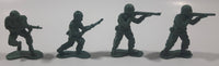 Set of 4 Green Army Military Soldiers 2" Tall Plastic Toy Figures