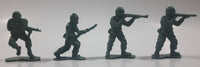 Set of 4 Green Army Military Soldiers 2" Tall Plastic Toy Figures