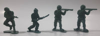 Set of 4 Green Army Military Soldiers 2" Tall Plastic Toy Figures