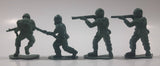 Set of 4 Green Army Military Soldiers 2" Tall Plastic Toy Figures