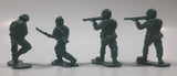 Set of 4 Green Army Military Soldiers 2" Tall Plastic Toy Figures