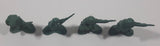 Set of 4 Green Army Military Soldiers 2" Tall Plastic Toy Figures