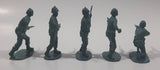 Set of 5 Green Army Military Soldiers 2" Tall Plastic Toy Figures