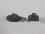 Set of 2 Dark Grey Army Military Soldiers 2" Tall Plastic Toy Figures