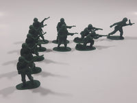 Set of 10 Green Army Military Soldiers 2" Tall Plastic Toy Figures