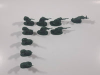 Set of 10 Green Army Military Soldiers 2" Tall Plastic Toy Figures