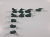 Set of 10 Green Army Military Soldiers 2" Tall Plastic Toy Figures