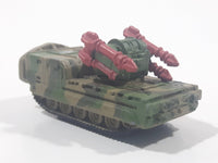 1994 LGT Galoob Micro Machines Scud Missile Rocket Launcher Camouflage Army Olive Green and Brown Die Cast Toy Car Military Weaponry Vehicle - 1 Broken Missile