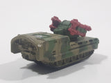 1994 LGT Galoob Micro Machines Scud Missile Rocket Launcher Camouflage Army Olive Green and Brown Die Cast Toy Car Military Weaponry Vehicle - 1 Broken Missile