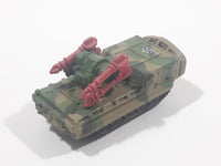 1994 LGT Galoob Micro Machines Scud Missile Rocket Launcher Camouflage Army Olive Green and Brown Die Cast Toy Car Military Weaponry Vehicle - 1 Broken Missile