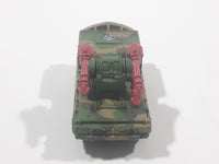 1994 LGT Galoob Micro Machines Scud Missile Rocket Launcher Camouflage Army Olive Green and Brown Die Cast Toy Car Military Weaponry Vehicle - 1 Broken Missile