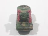 1994 LGT Galoob Micro Machines Scud Missile Rocket Launcher Camouflage Army Olive Green and Brown Die Cast Toy Car Military Weaponry Vehicle - 1 Broken Missile