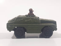 1973 Lesney Products Matchbox Rolamatics No. 28 Stoat Army Green Die Cast Toy Car Army Military Scout Lookout Vehicle