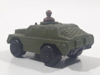 1973 Lesney Products Matchbox Rolamatics No. 28 Stoat Army Green Die Cast Toy Car Army Military Scout Lookout Vehicle