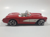 Sunnyside Superior No. 7708 1957 Corvette Red 1/24 Scale Die Cast Toy Car Vehicle with Opening Doors and Hood