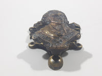 Antique Lord Nelson with The Victoria Tall Ship Boat Cast Bronze Metal Door Knocker