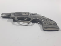 Gun Revolver Shaped Skull Handle Metal Belt Buckle