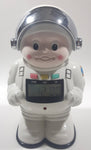 1989 - 1991 NASA Astronaut Shaped Plastic 8 1/2" Tall Digital Alarm Clock Coin Bank with Coin Distinguishing Mechanism and Lights & Sound U.S. Pat No. 4998611