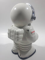 1989 - 1991 NASA Astronaut Shaped Plastic 8 1/2" Tall Digital Alarm Clock Coin Bank with Coin Distinguishing Mechanism and Lights & Sound U.S. Pat No. 4998611