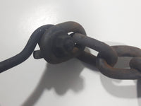 Antique Very Heavy 3 1/2" Cannonball Ball and Chain Ankle Cuff 18" Long