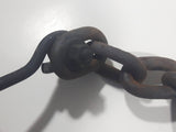 Antique Very Heavy 3 1/2" Cannonball Ball and Chain Ankle Cuff 18" Long