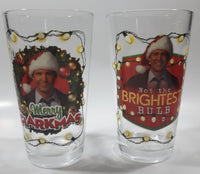 2018 Silver Buffalo National Lampoon's Christmas Vacation "Merry Clarkmas" and "Not the Brightest Bulb" 5 3/4" Tall Glass Cup Set of 2